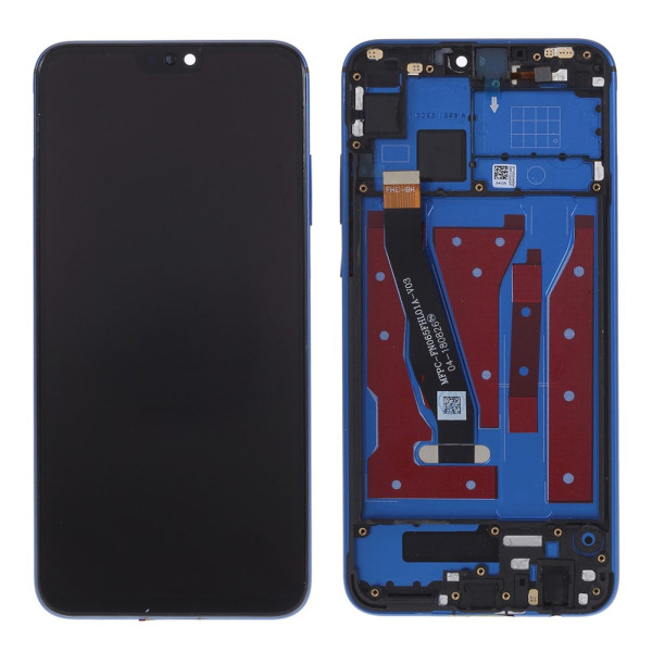 Honor 8X LCD komplet displej přední panel včetně rámečku modrý