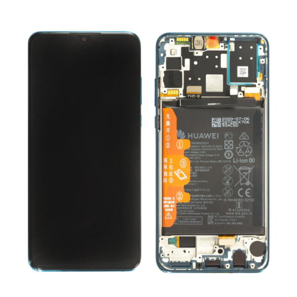 Huawei P30 Lite New Edition LCD displej dotykové sklo modrý (Service Pack)