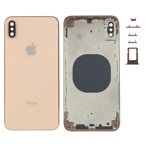 Zadní kryt baterie Apple iPhone XS MAX zlatý včetně středového rámečku