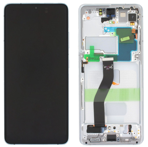 Samsung Galaxy S21 Ultra 5G LCD displej dotykové sklo stříbrné G998 (Service Pack)