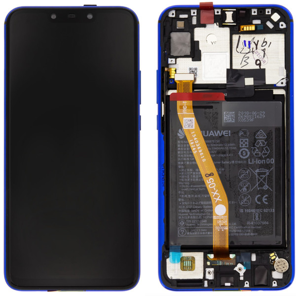 Huawei Nova 3i LCD displej dotykové sklo modré (Service Pack) Iris Purple