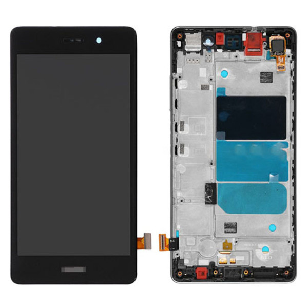 Huawei P8 Lite LCD displej dotykové sklo černé rámeček