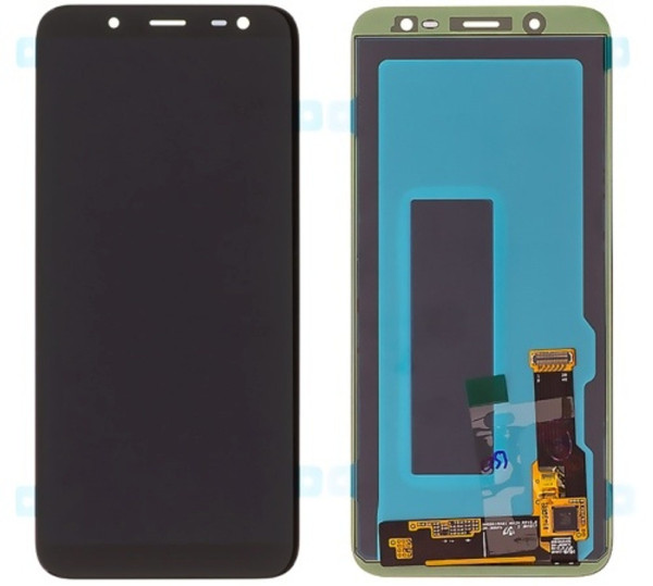 Samsung Galaxy J6 2018 LCD displej dotykové sklo černé J600 (Service Pack)