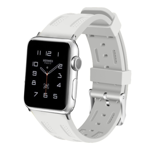 Apple Watch 42mm 44MM silikonový řemínek bílý