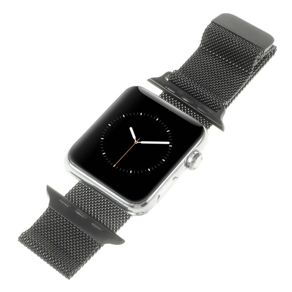 Apple Watch 38mm 40MM řemínek kovový Milanese Loop Milánský tah černý