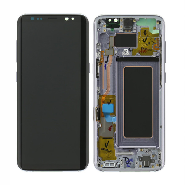 Samsung Galaxy S8 LCD G950 Amoled displej komplet přední panel fialový včetně rámečku (Service Pack)