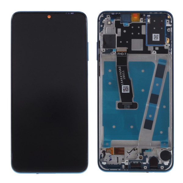 Huawei P30 lite LCD displej dotykové sklo komplet přední panel včetně rámečku modrý