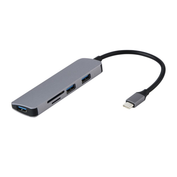 USB-C Hub 5 v 1 USB 3.0 Port 3x SD/TF čtečka karet