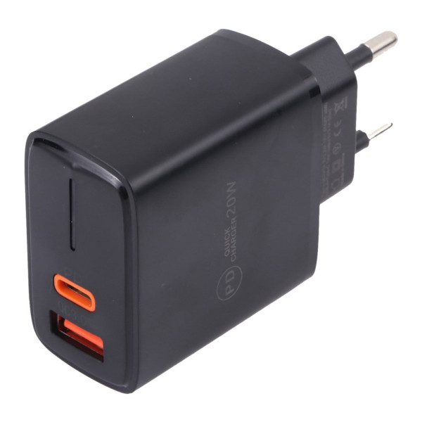 Nabíjecí adaptér USB-C + USB-A 20W nabíječka