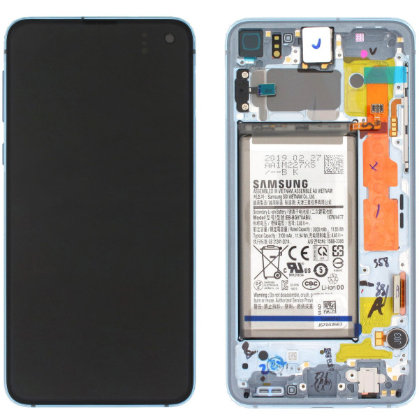 Samsung Galaxy S10e G970 LCD displej dotykové sklo + baterie (Service Pack) Prism Blue