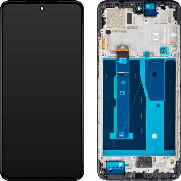 Motorola Moto G84 LCD displej dotykové sklo včetně rámečku (Service Pack) Black