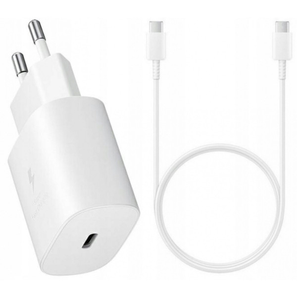 Nabíjecí adaptér Samsung EP-TA800W + kabel DA705BWE 25W 3A USB-C (White)