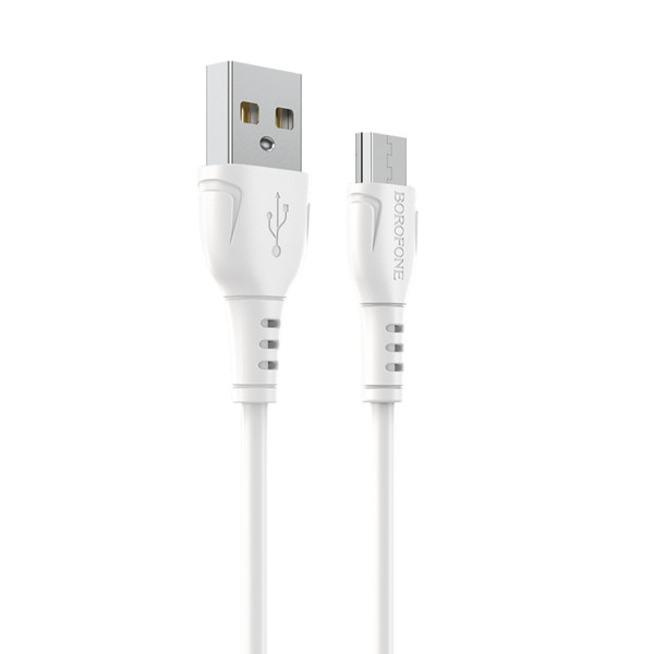 USB-A na microUSB kabel Borofone BX51 18W 2A (1m) bílý