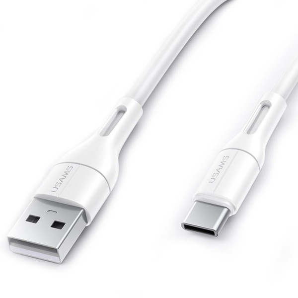 USAMS U68 datový a nabíjecí USB-C kabel 2A bílý