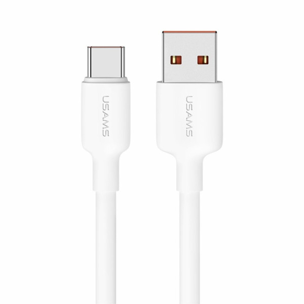 USAMS U84 datový a nabíjecí USB-C kabel 3A bílý