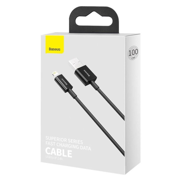 Kabel Baseus Superior Series Cable USB to Lightning 2.4A 1m černý